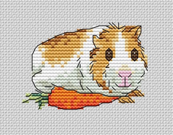 Вышивка крестиком морская Свинка