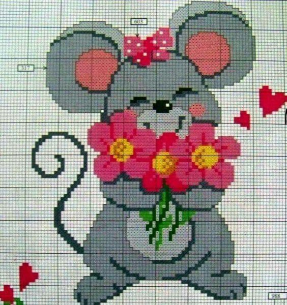 Схема крестиком для начинающих