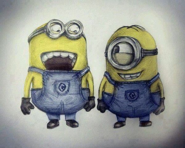 Красивые рисунки миньонов