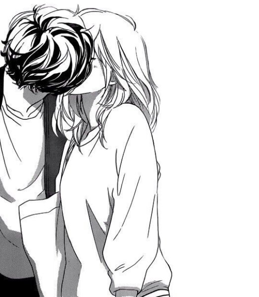 Чёрно белое аниме любовь