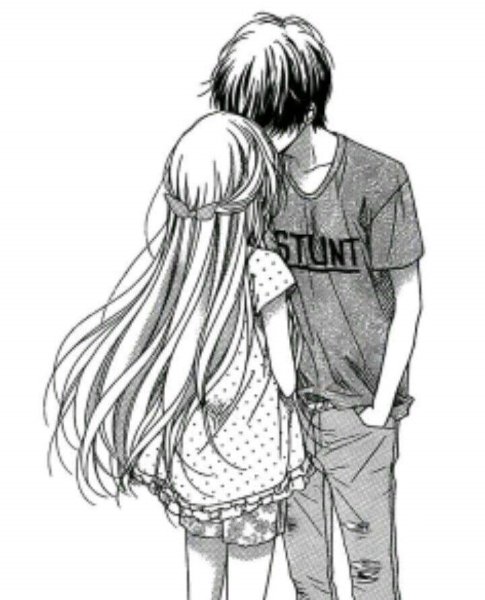 Аниме пары чб