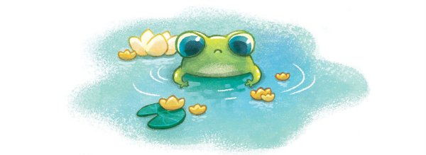 Милые лягушки рисунок