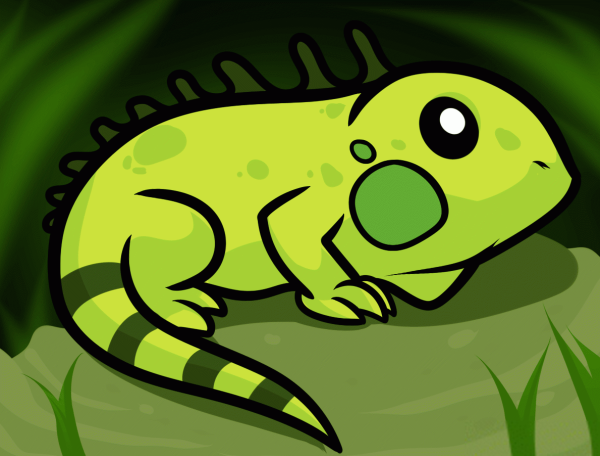 Игуана мультяшный