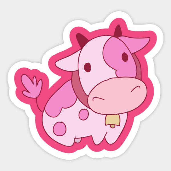 Милые розовые коровки