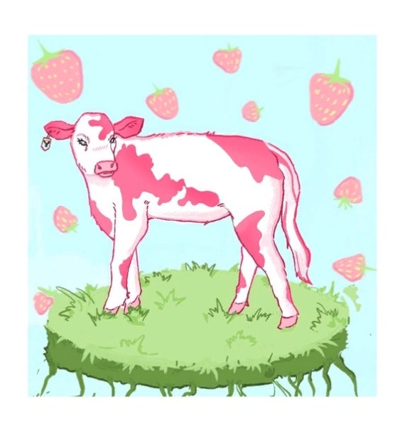 Розовая корова