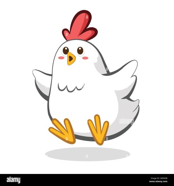 Милая курица рисунок