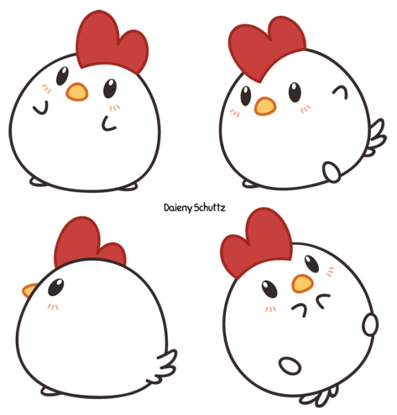 Курица милая для срисовки