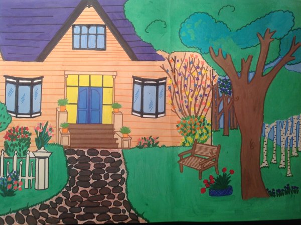 Любимый сердцу уголок рисунки