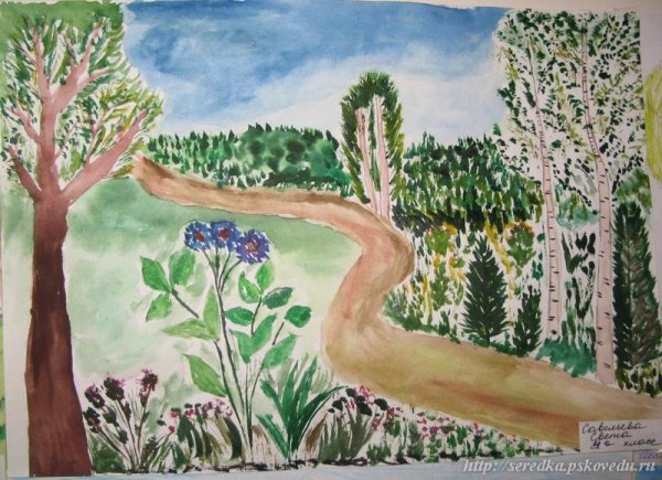 Рисунок на тему мой родной край