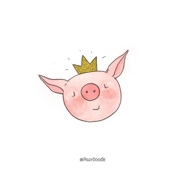 Милый поросенок арт