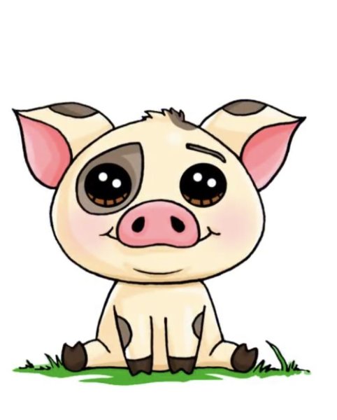Милая Свинка для срисовки