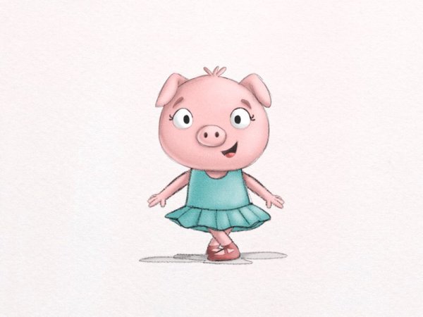 Поросенок мультяшный