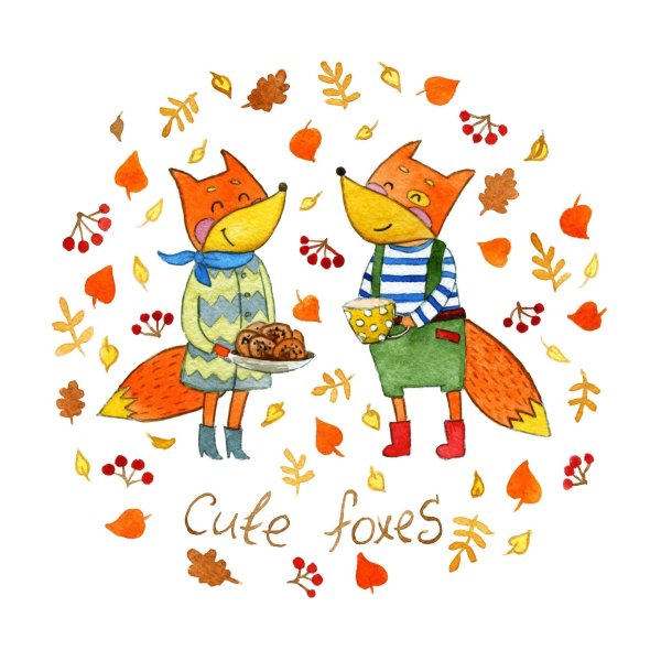 Милые осенние иллюстрации