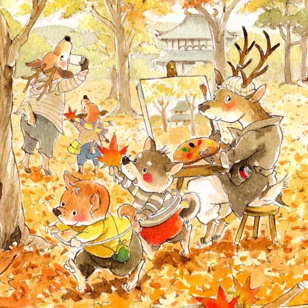 Милые осенние иллюстрации