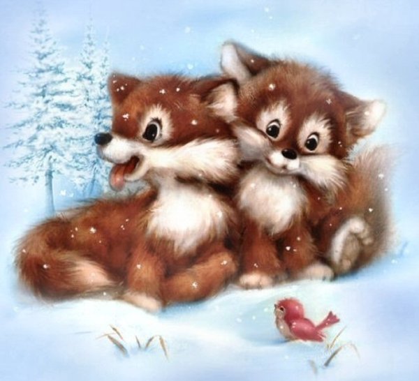 Акварельные зверюшки