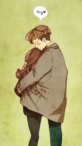 Объятия иллюстрация