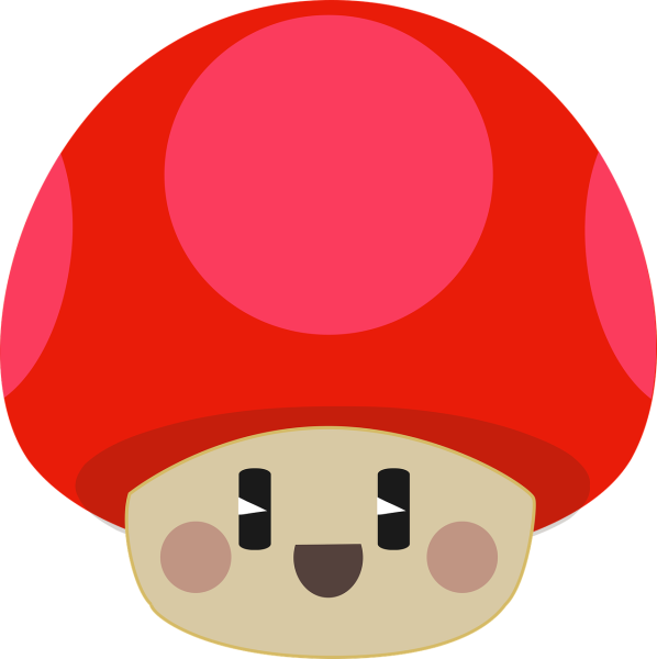 Мухомор мультяшный милый