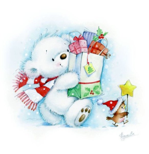 Новогодние иллюстрации Марины Федотовой