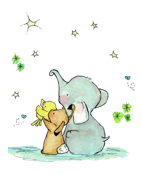 Слоник и зайчик