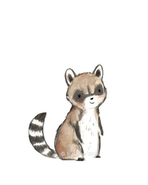 Милый Енотик рисунок