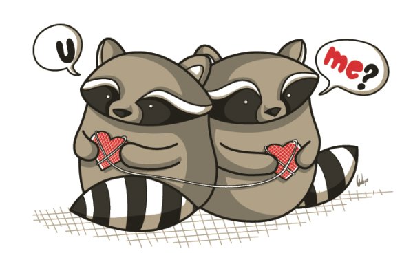 Енот арты милые