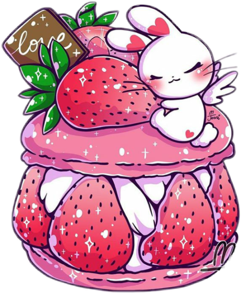 Клубника милый арт