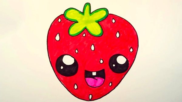 Клубника для срисовки