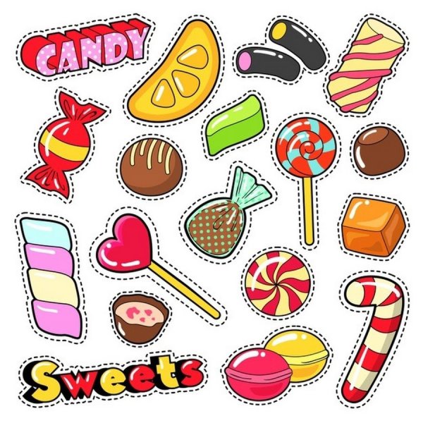 Стикеры конфеты