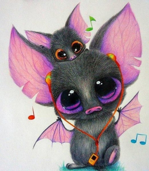 Летучие мыши милые арты