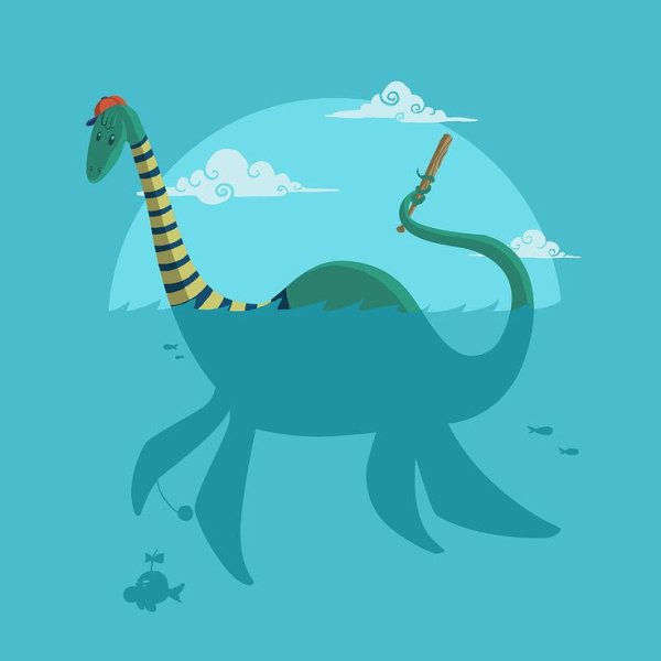 Лохнесское чудовище вектор