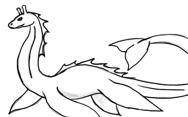 Лохнесское чудовище нарисовать