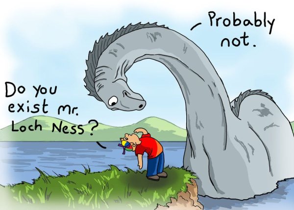 Несси Лохнесское чудовище рисунок