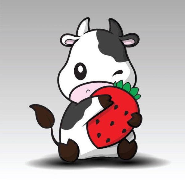 Рисунки коровы прикольные