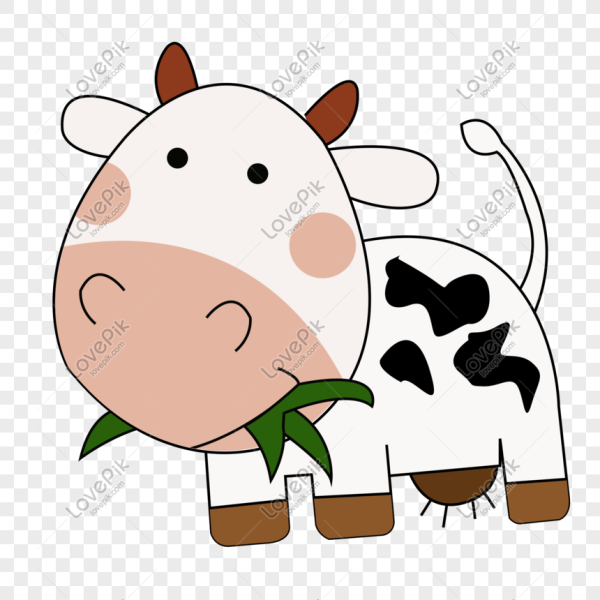 Милая корова мультяшная