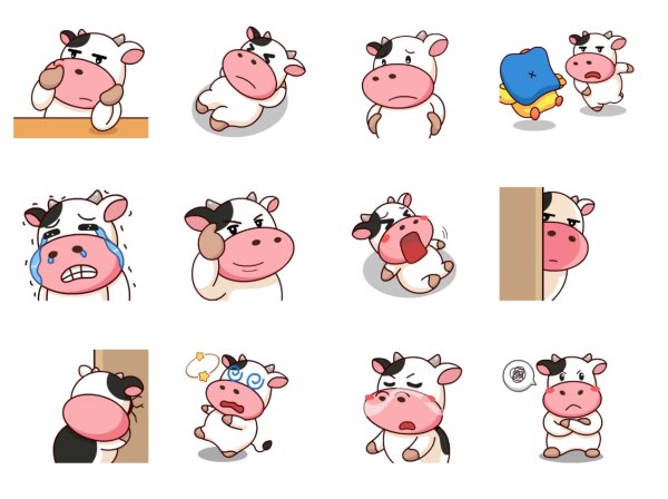 Милые коровки для срисовки