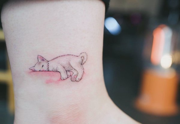 Мини тату для девушек котики