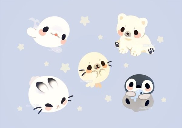 Кавайные морские котики