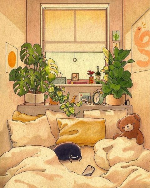 Уютные милые иллюстрации