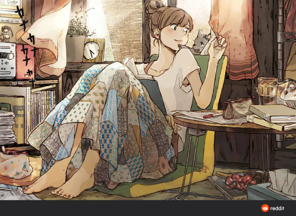 Уютные аниме иллюстрации