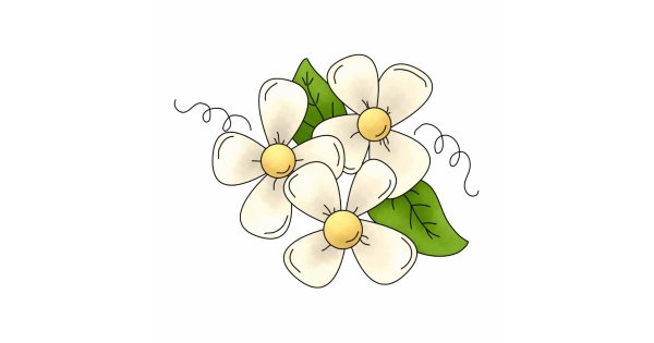 Милый цветок для детей рисунок