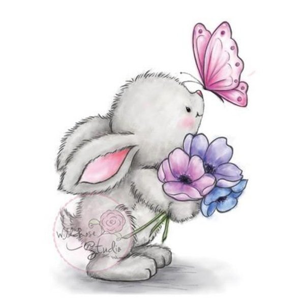 Зайчик с цветами