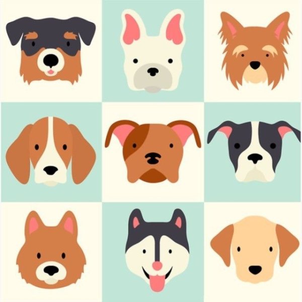 Морда собаки вектор