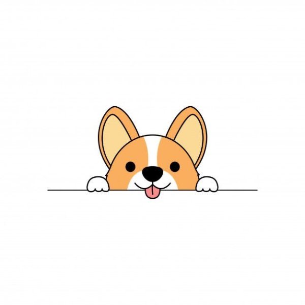 Лёгкие рисунки корги