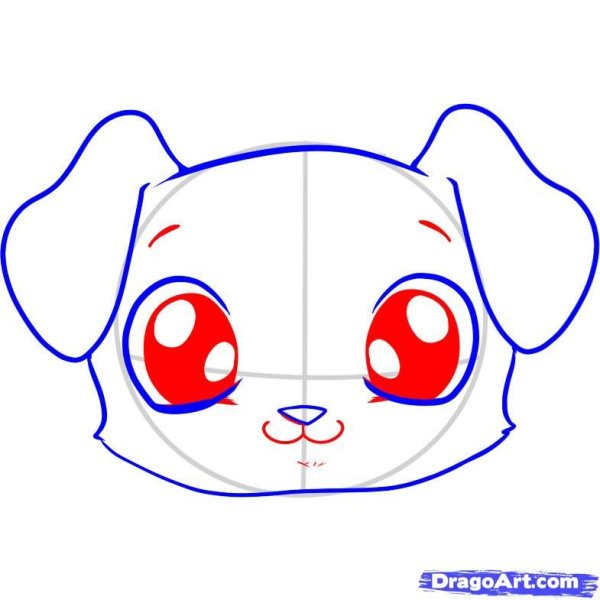 Щенок для срисовки морда