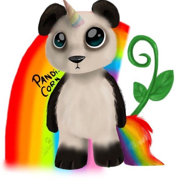 Радужная Панда милая