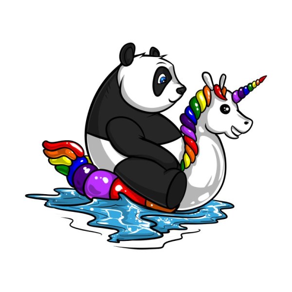 Мультяшные панды и Единороги