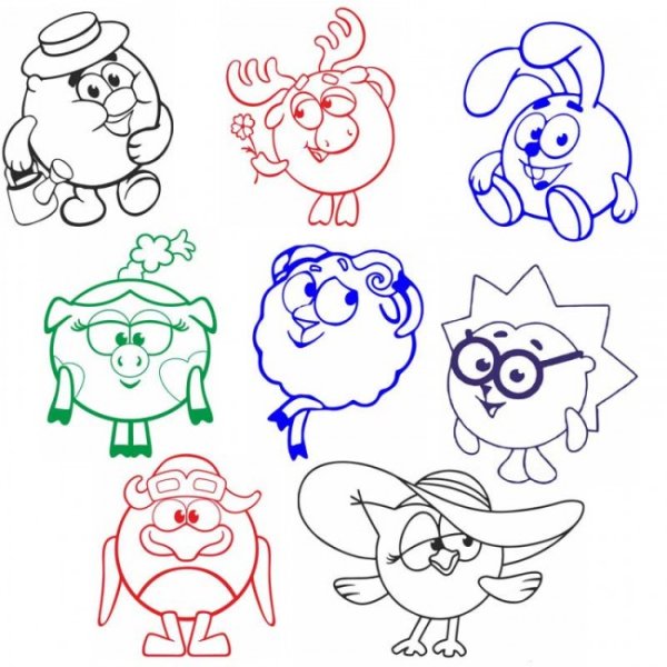 Крош Ежик Нюша и пин