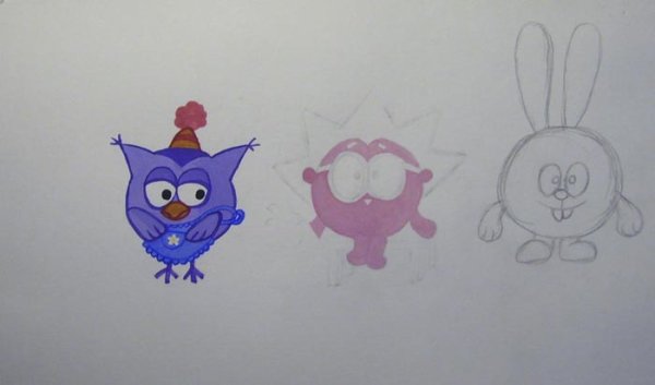 Смешарики Крош и Ежик