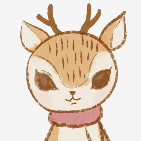 Милый оленёнок голова пнг
