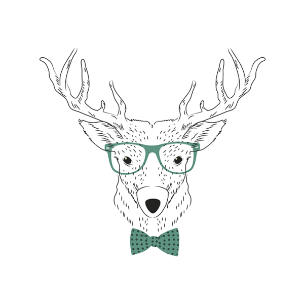 Олень в очках